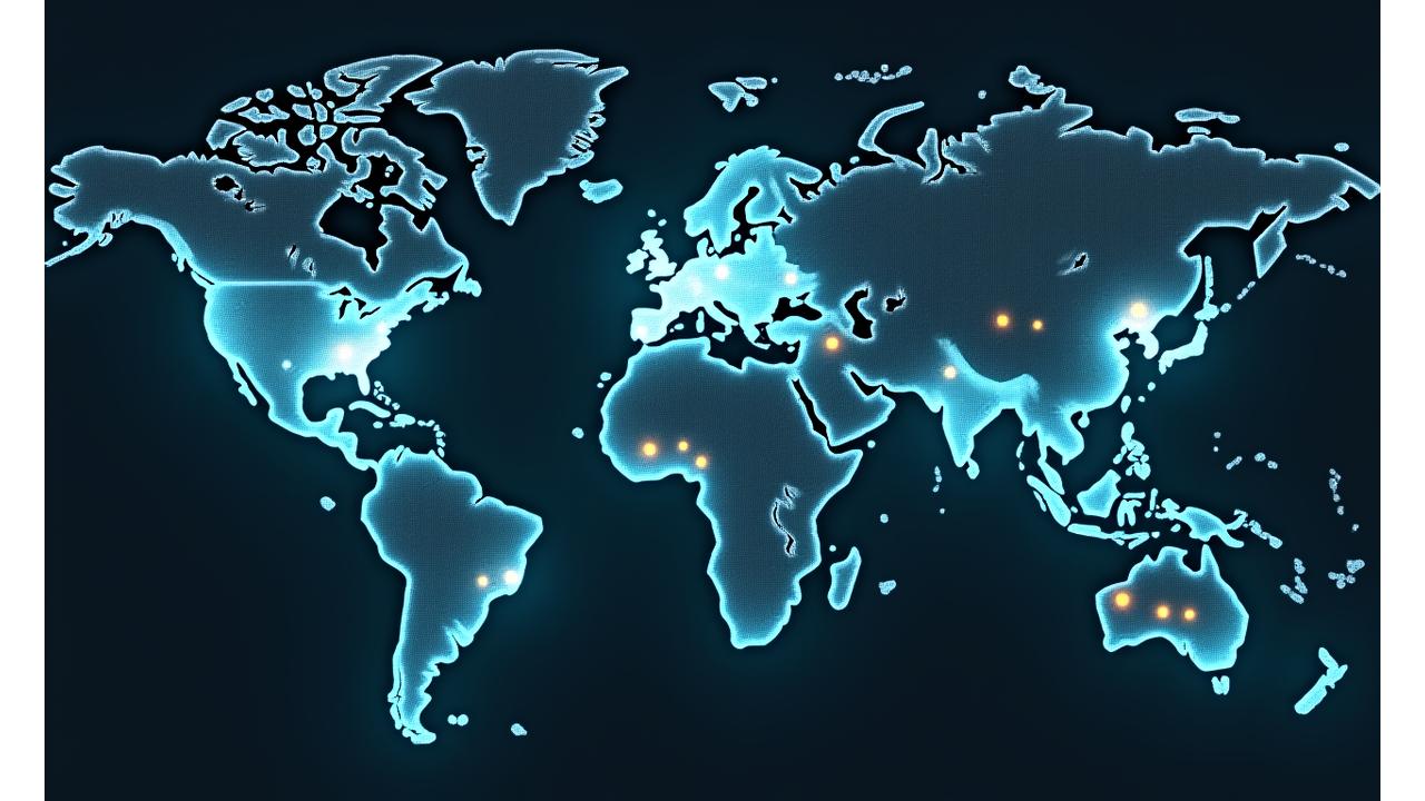 Interactive world map highlighting specific growing second-tier destinations in Europe, Southeast Asia, South America, and North America. Visual markers indicate notable growth in sustainable and digital nomad tourism. Example regions include Slovenia, Albania, Georgia, Oaxaca, Medellin, and various US national parks.