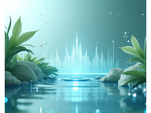 Illustration of brain activity scans and biometric data on a screen, surrounded by elements of nature like leaves and calm water, representing data-driven wellness.